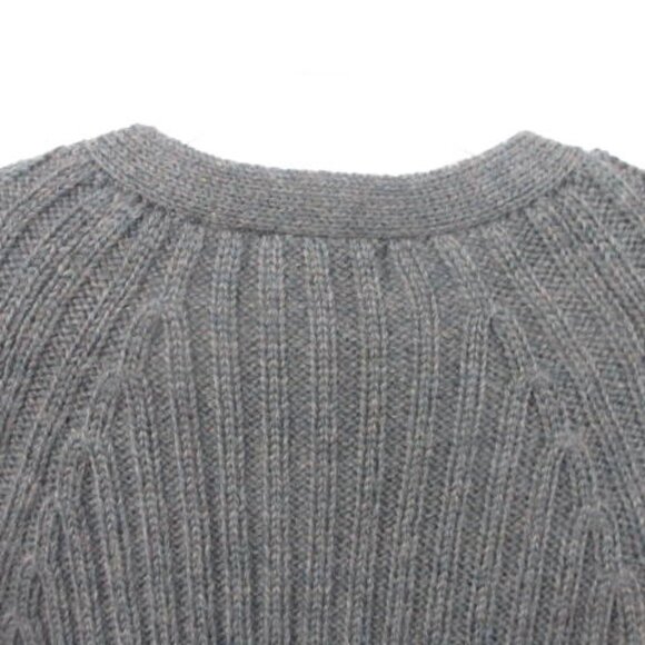 Woolovers Heavy 100% British Wool Ribbed Cardigan Preppy Minimalist - Picture 9 of 11